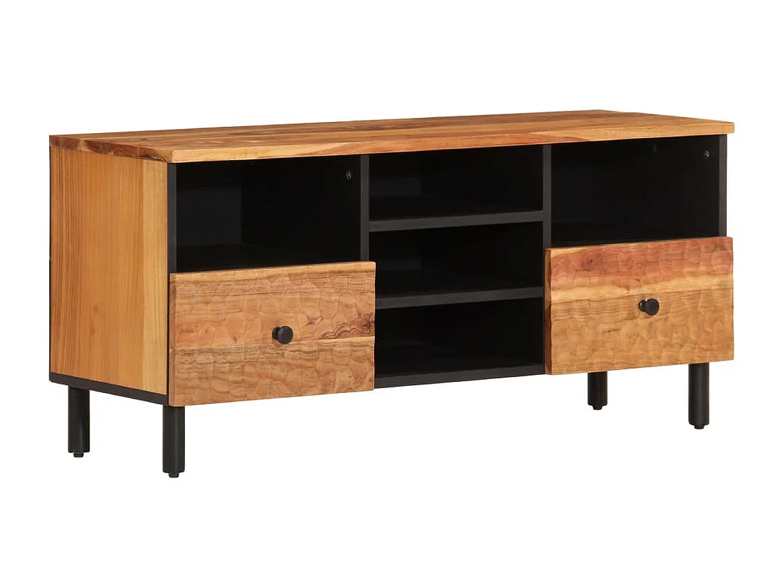 Meuble TV 100x33x46 cm bois d'acacia solide