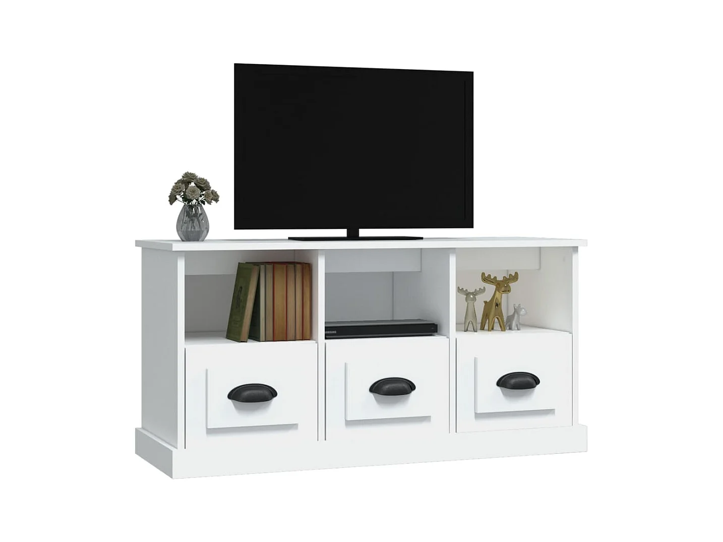 Mobile TV bianco 100x35x50 cm in legno ingegnerizzato