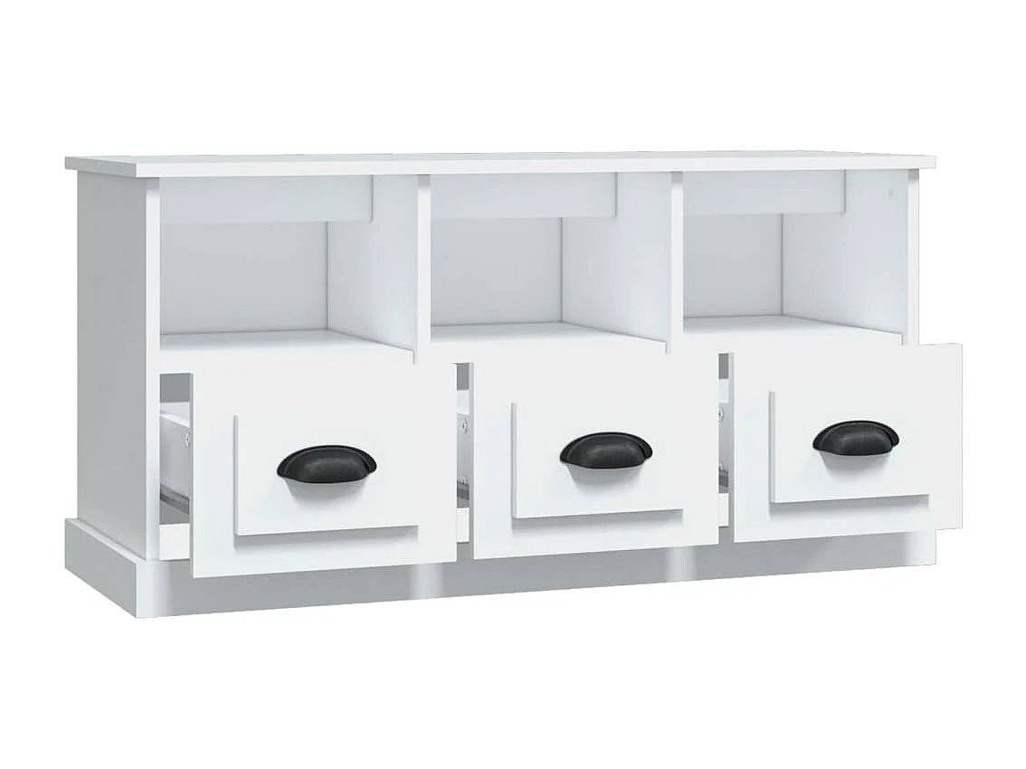 Mobile TV bianco 100x35x50 cm in legno ingegnerizzato