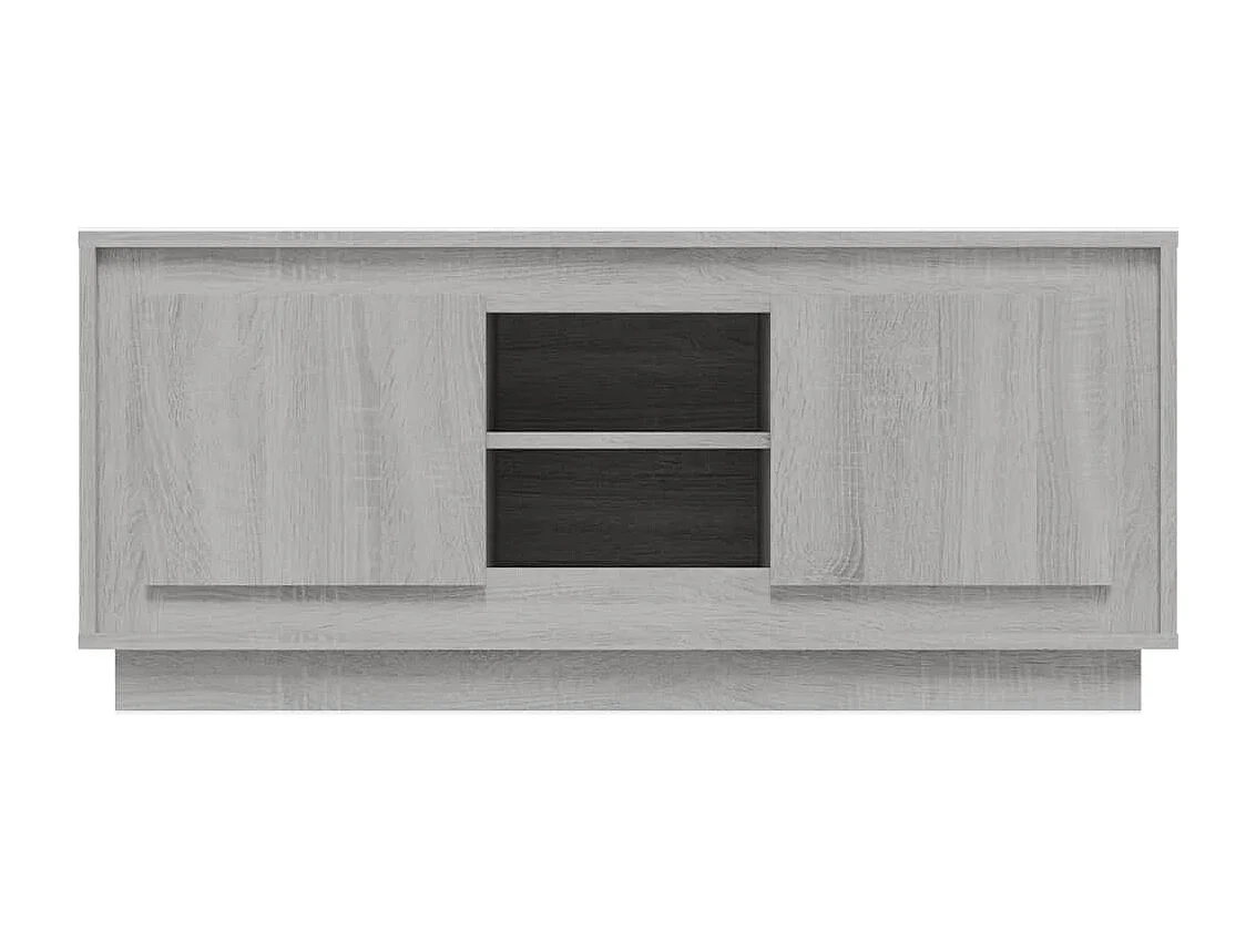 Meuble TV sonoma gris 102x35x45 cm bois d'ingénierie