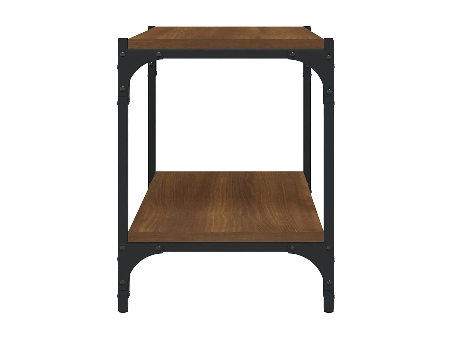 TV-meubel Bruin eiken 60x33x41 cm Bewerkt hout en staal