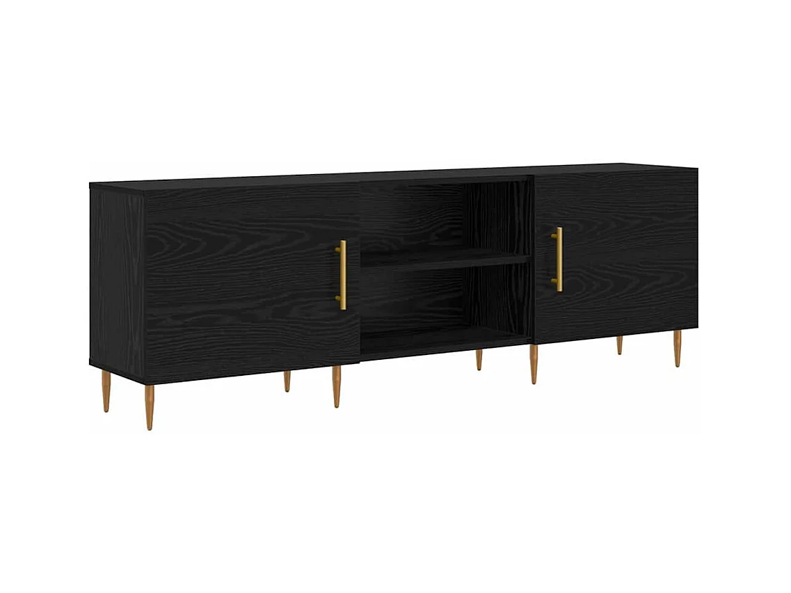 Meuble TV Chêne noir 150 x 30 x 50 cm Bois d'ingénierie