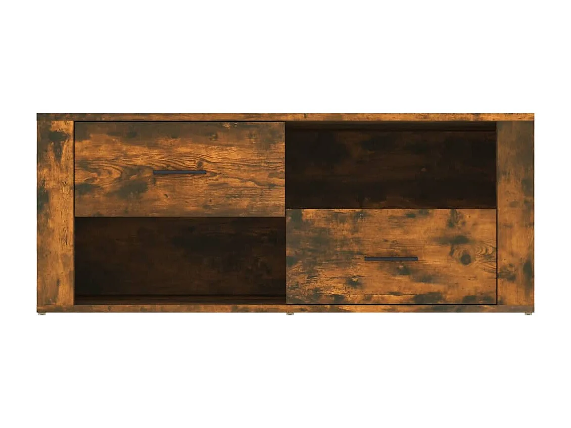 Meuble TV Chêne fumé 100x35x40 cm Bois d'ingénierie
