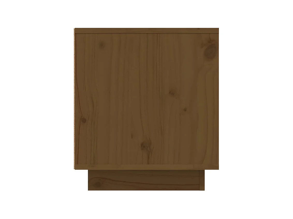 Meuble TV Marron miel 110x35x40,5 cm Bois de pin massif