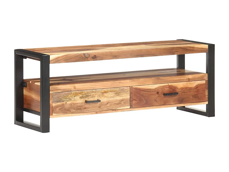 Mobile TV 120x35x45 cm Legno massello finitura miele