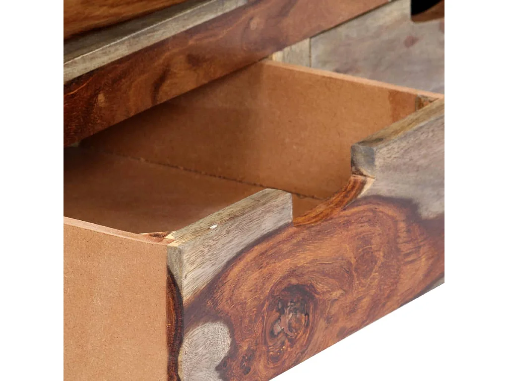 Meuble TV Bois massif 130x30x40 cm