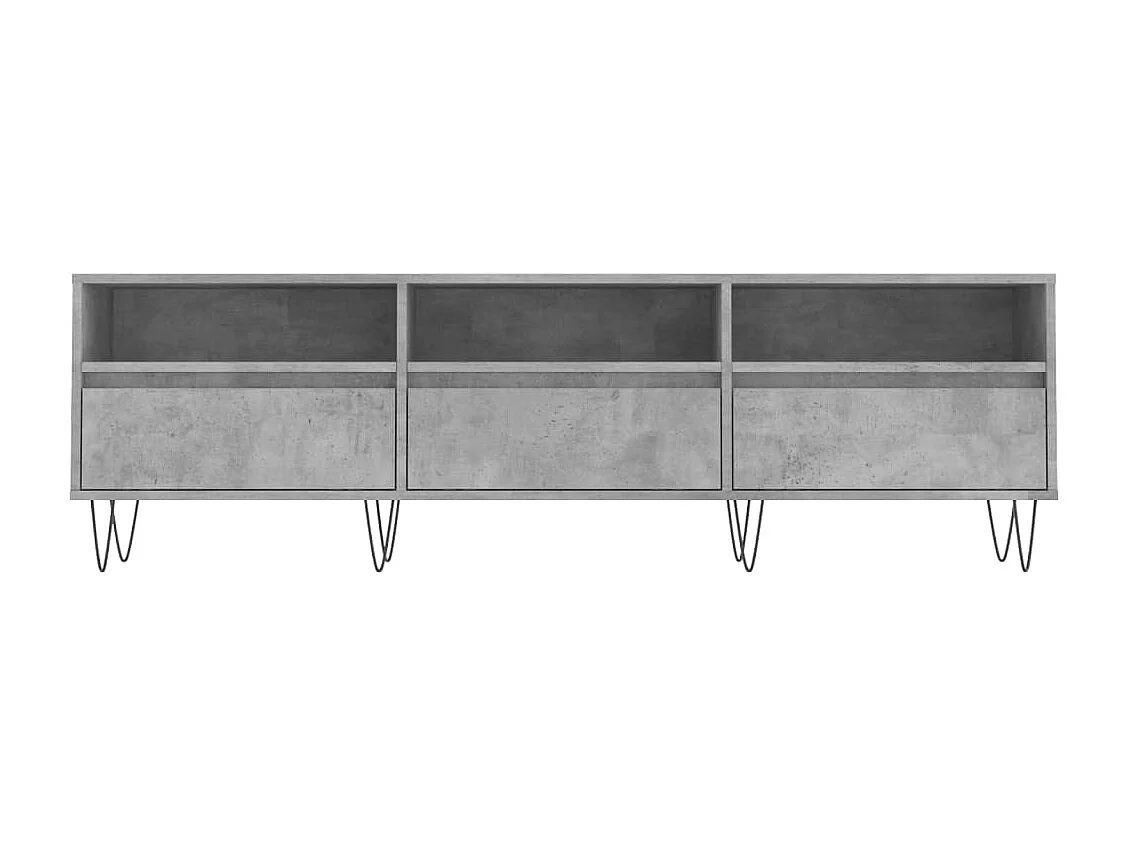 Mobile TV grigio cemento 150x30x44,5 cm in legno ingegnerizzato