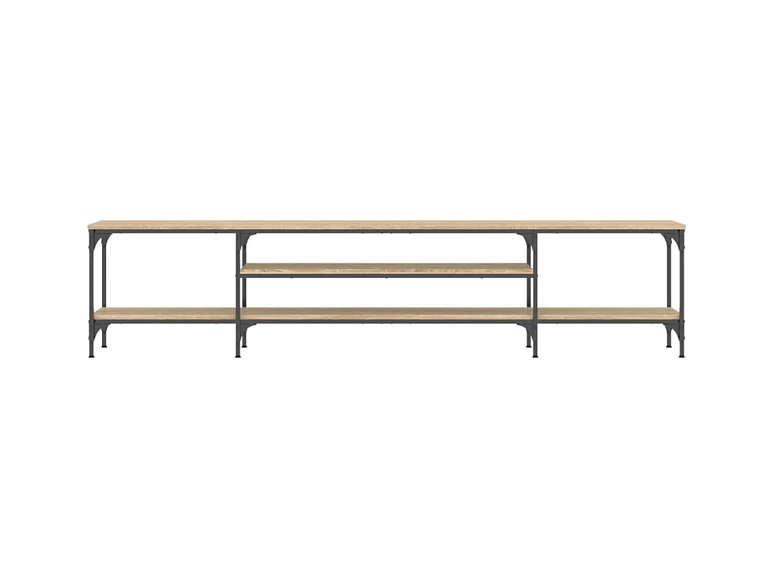 Mobile TV in rovere Sonoma 201x35x45 cm in legno ingegnerizzato e ferro
