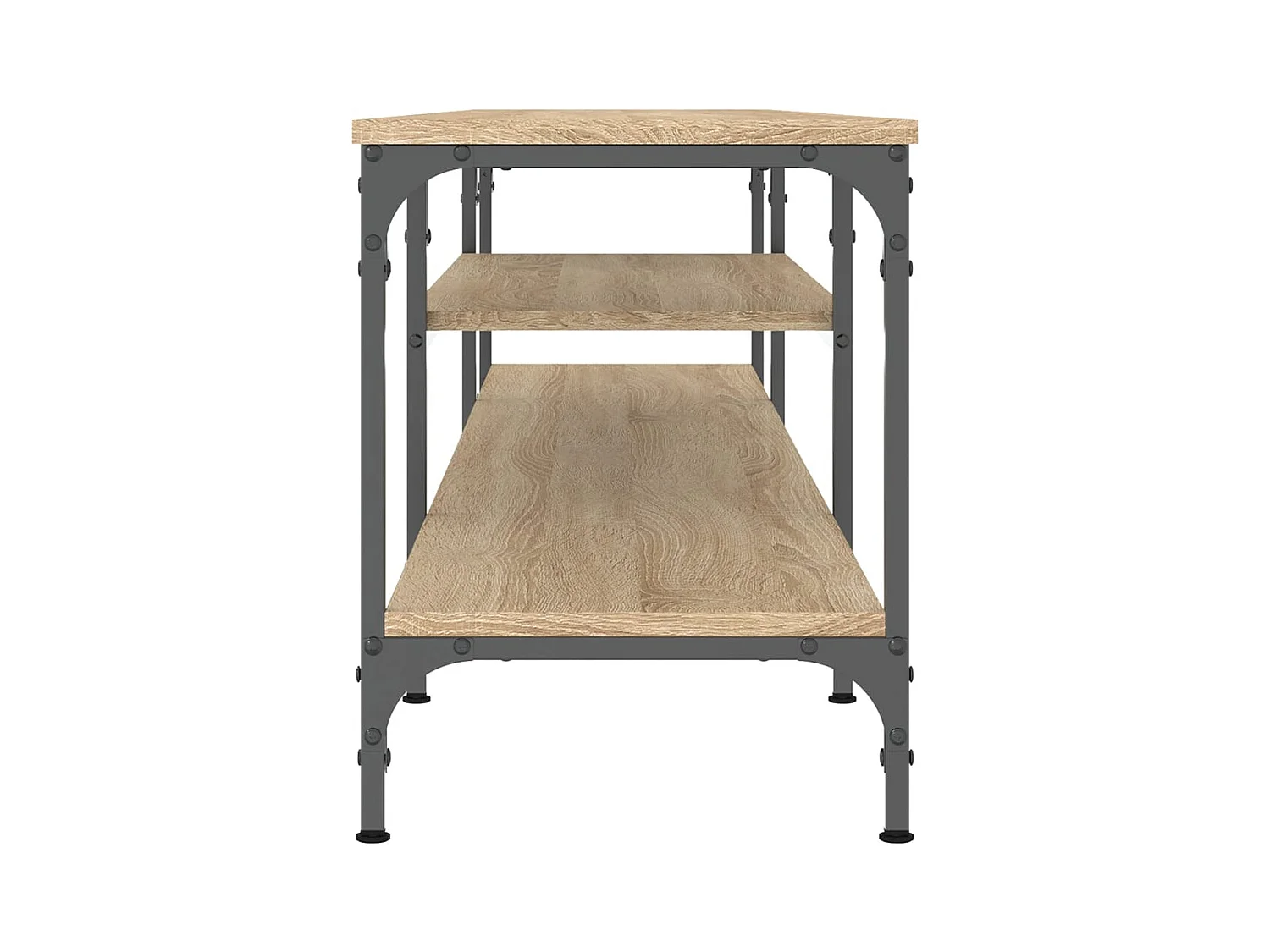 Mobile TV in rovere Sonoma 201x35x45 cm in legno ingegnerizzato e ferro