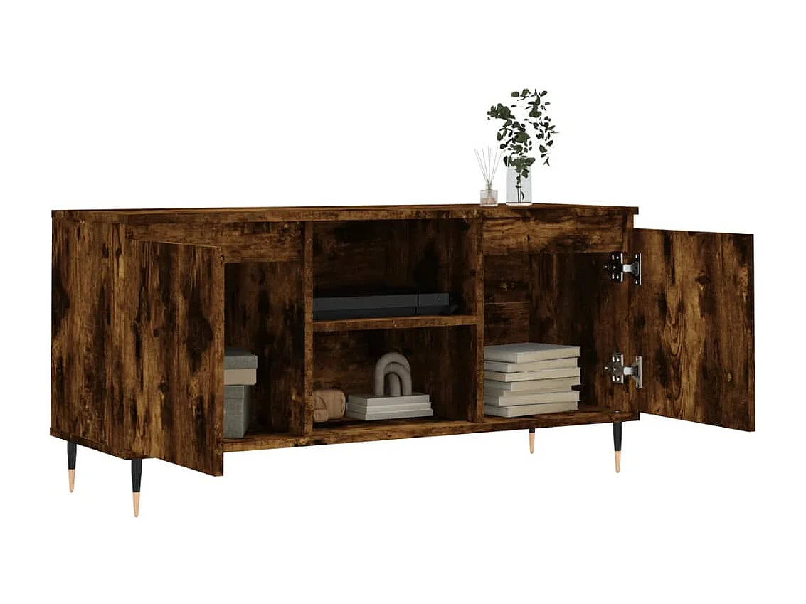 TV-Schrank aus geräucherter Eiche 104x35x50 cm Holzwerkstoff