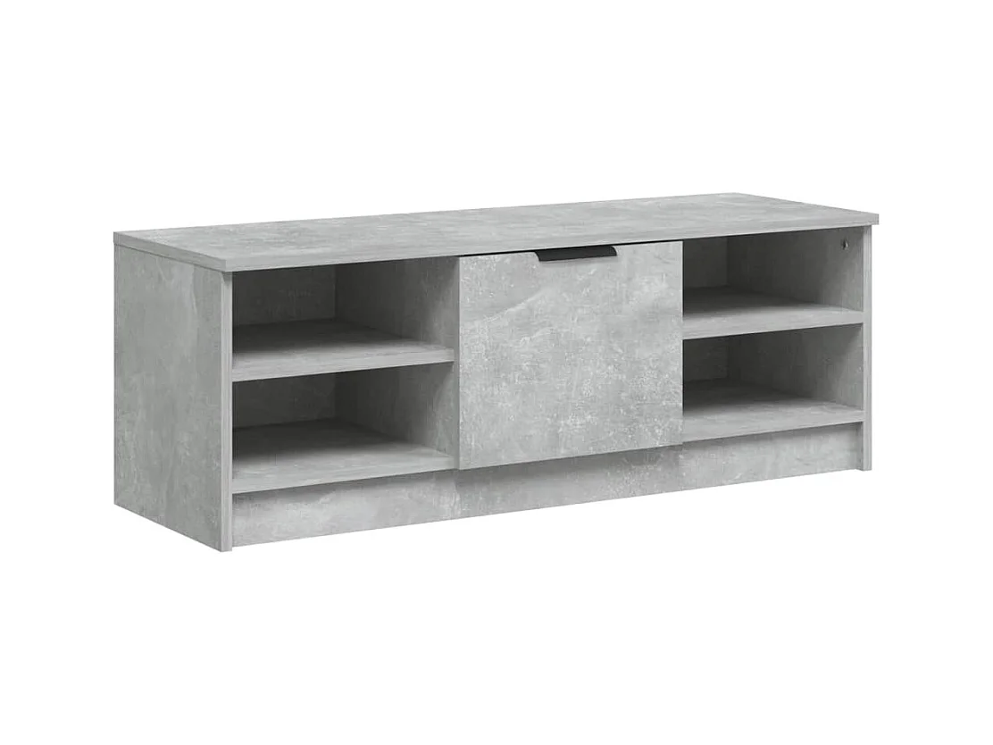 Meuble TV Gris béton 102x35,5x36,5 cm Bois d'ingénierie