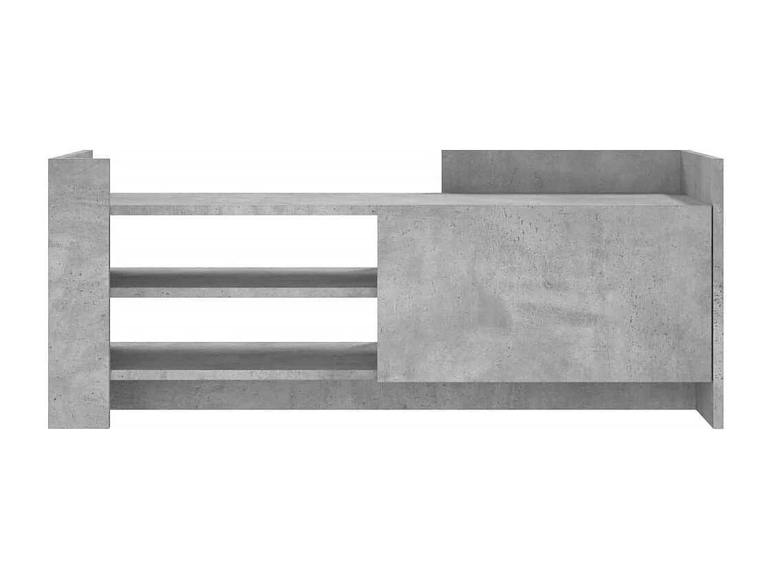 Meuble TV Gris béton 100x35x40 cm Bois d'ingénierie