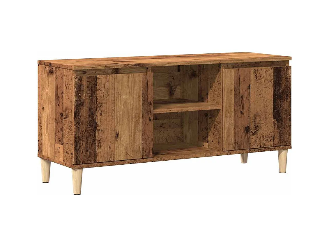 Meuble TV vieux bois 102x35x50 cm bois d'ingénierie