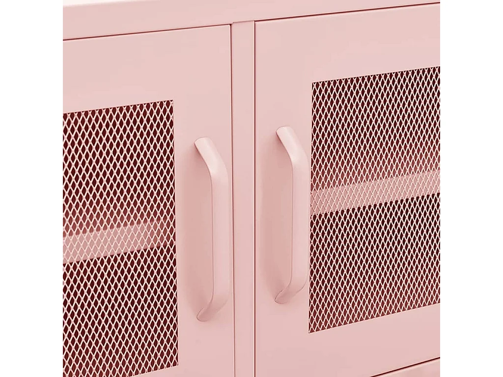 Mobile porta TV rosa 105x35x50 cm Acciaio