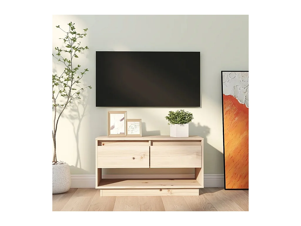 Mobile TV 74x34x40 cm Legno massello di pino