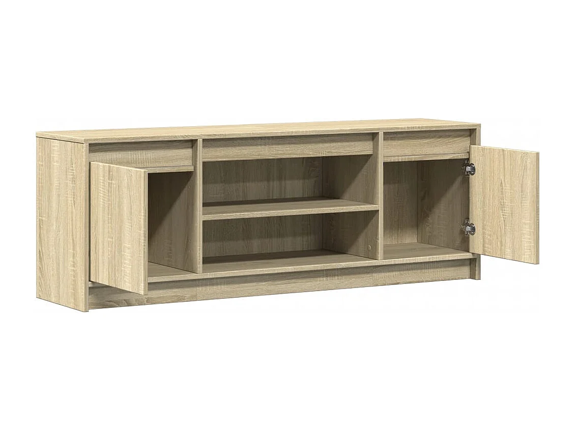 Meuble TV avec LED chêne sonoma 139,5x34x50cm bois d'ingénierie