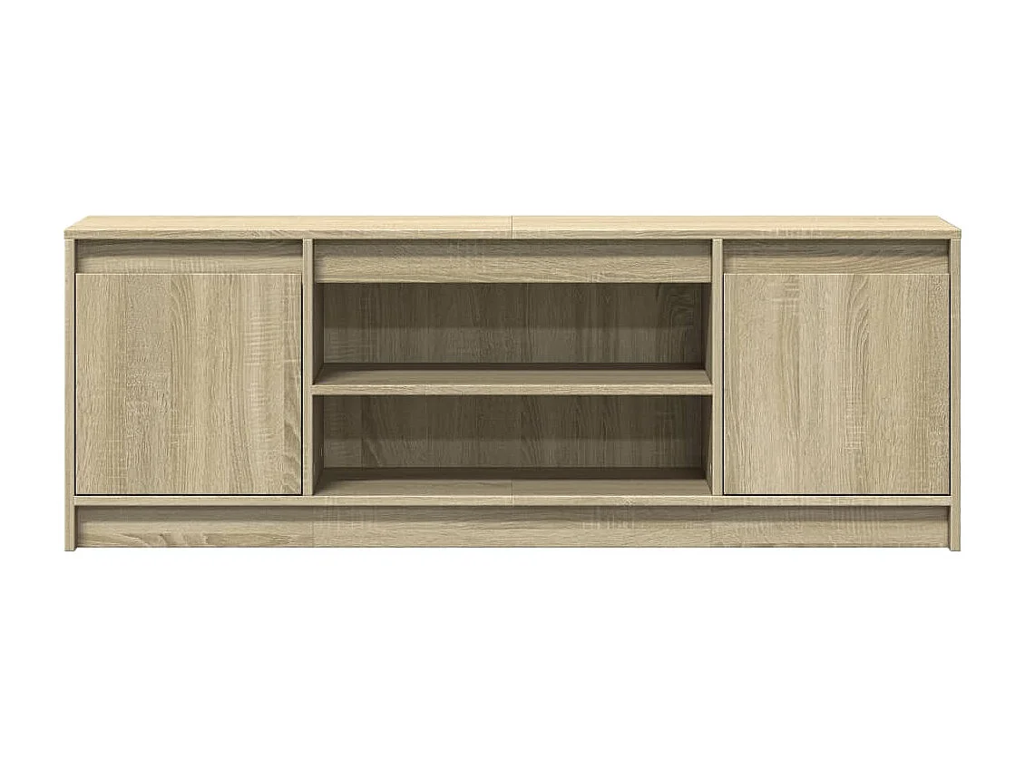 Meuble TV avec LED chêne sonoma 139,5x34x50cm bois d'ingénierie