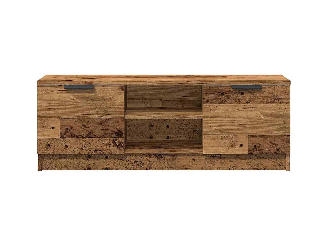 Meuble TV vieux bois 102x35x36,5 cm bois d'ingénierie