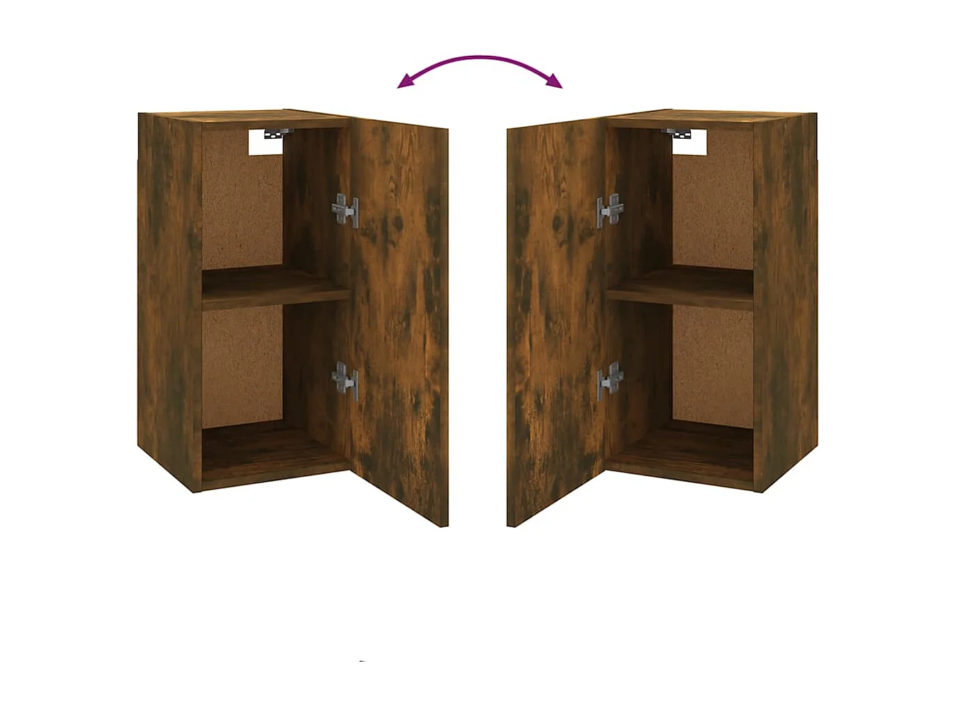 Meuble TV Chêne fumé 30,5x30x60 cm Bois d'ingénierie