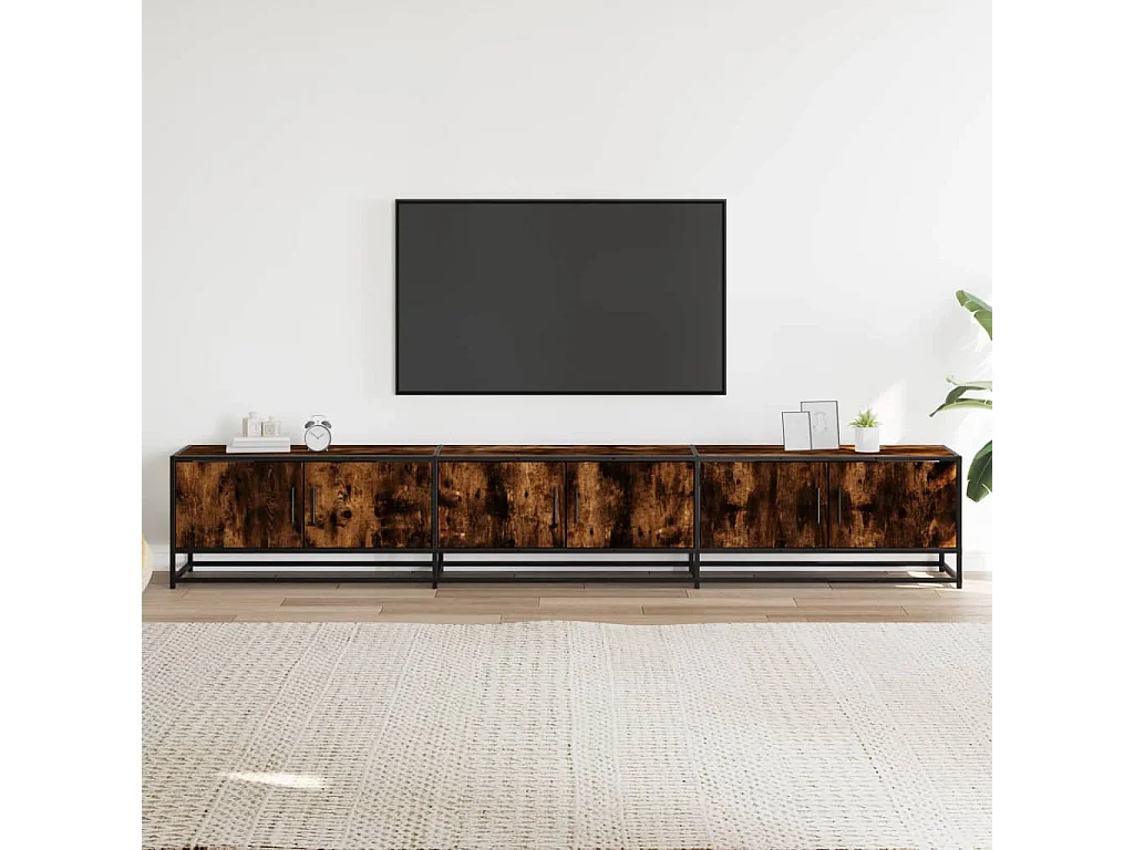 TV-Schrank aus geräucherter Eiche 240 x 35 x 41 cm, Holzwerkstoff