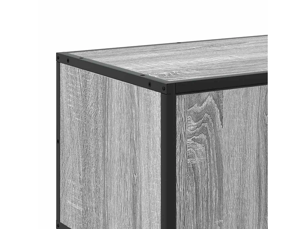 Meuble TV sonoma gris 160x35x41 cm bois d'ingénierie et métal