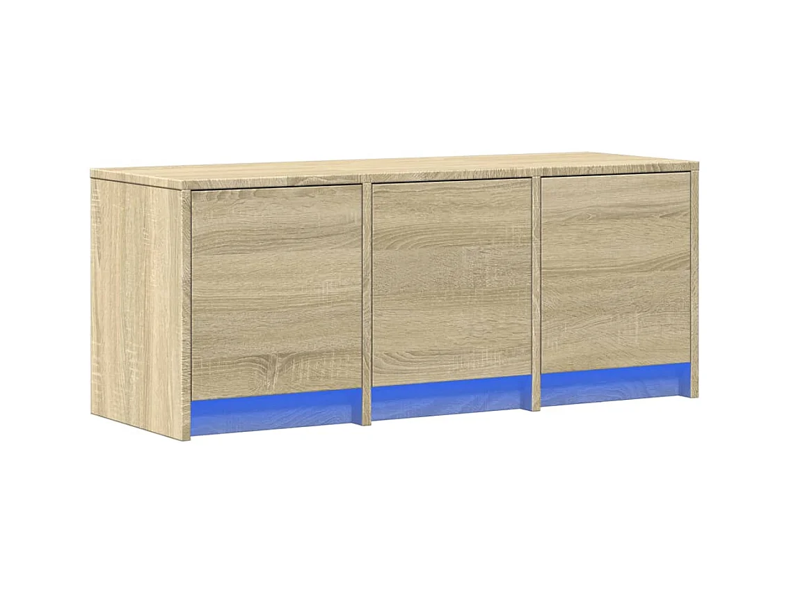 Meuble TV avec LED chêne sonoma 97x34x40 cm bois d'ingénierie