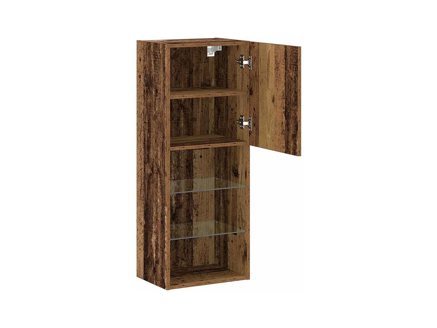 Meuble TV avec lumières LED en vieux bois 40,5x30x102 cm