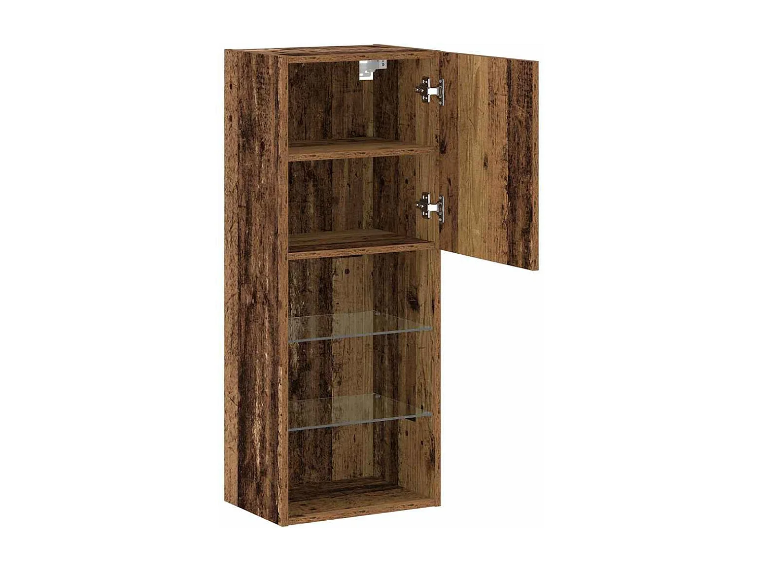 Meuble TV avec lumières LED en vieux bois 40,5x30x102 cm