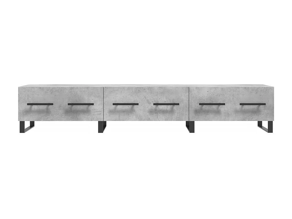 Mueble de TV gris hormigón 150x36x30 cm madera de ingeniería