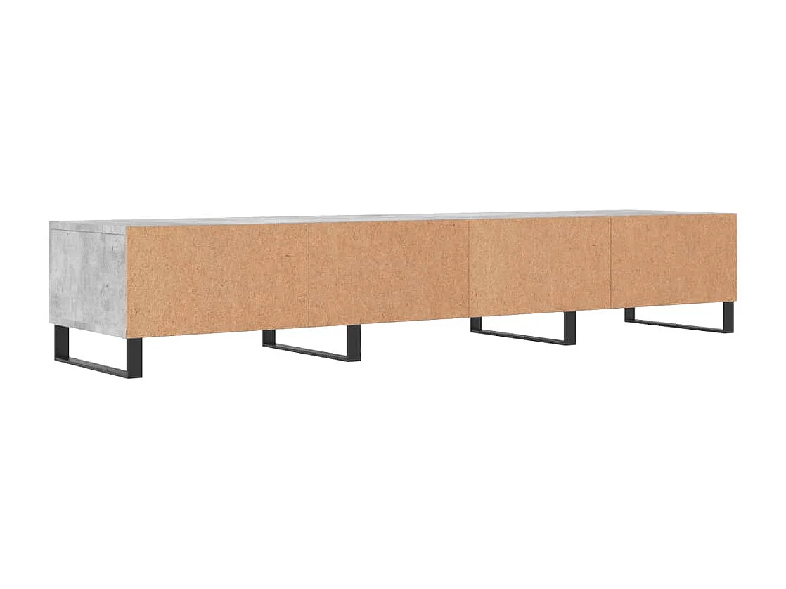 Mueble de TV gris hormigón 150x36x30 cm madera de ingeniería