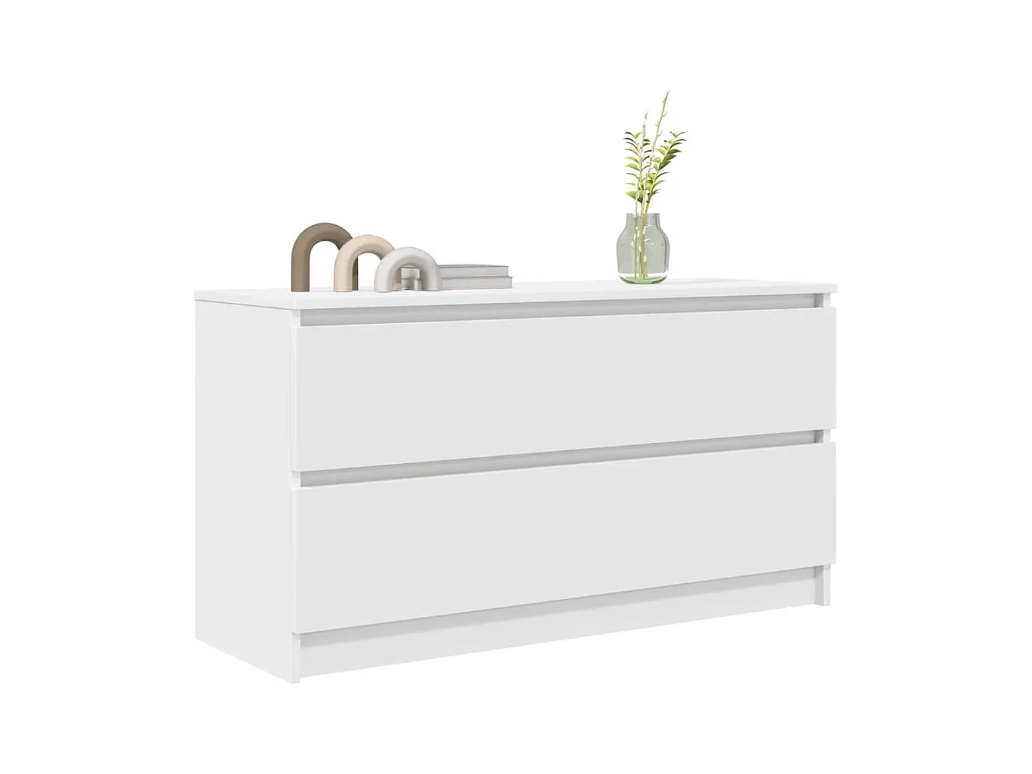 Meuble TV blanc 100x35x54 cm bois d'ingénierie