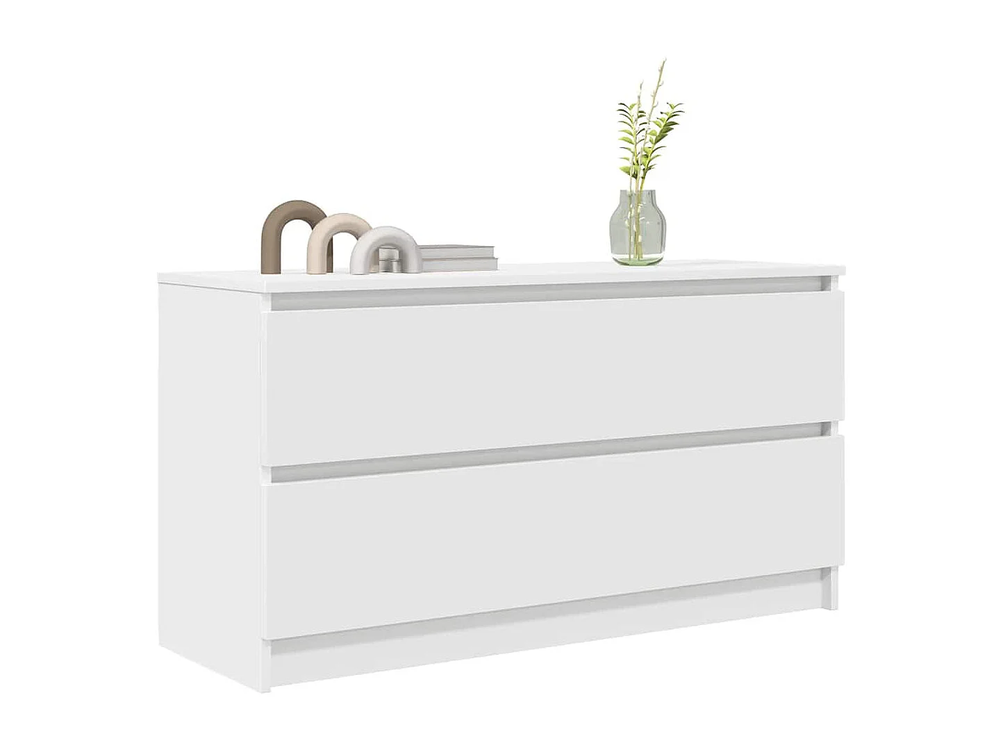 Meuble TV blanc 100x35x54 cm bois d'ingénierie