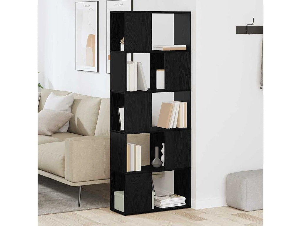 Centre de divertissement Noir 60 x 24 x 155 cm