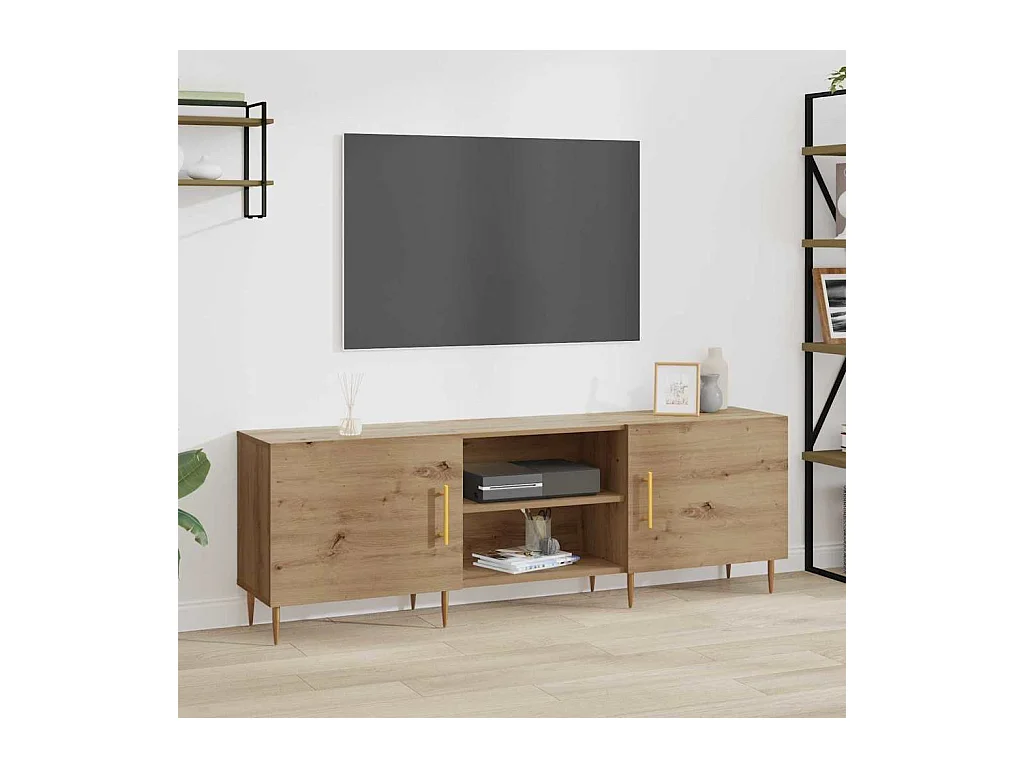 Meuble TV chêne artisanal 150 x 30 x 50 cm Bois d'ingénierie