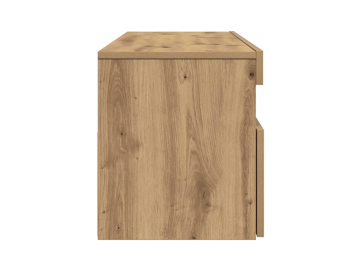 Meuble TV avec lumières LED chêne artisanal bois d'ingénierie