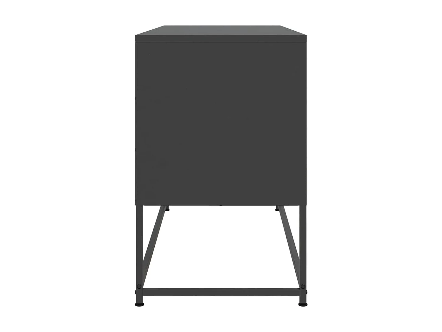 Meuble TV noir 100,5x39x60,5 cm acier