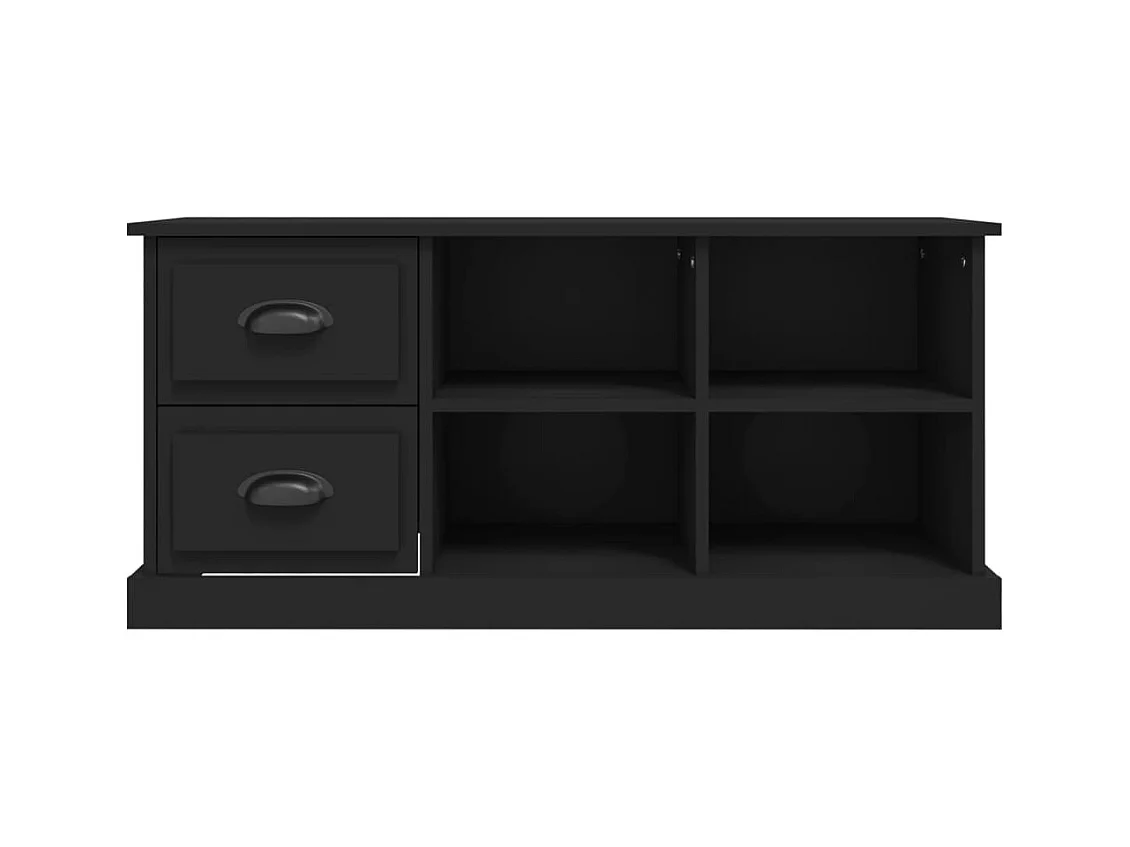 Zwarte tv-kast 102x35,5x47,5 cm van bewerkt hout