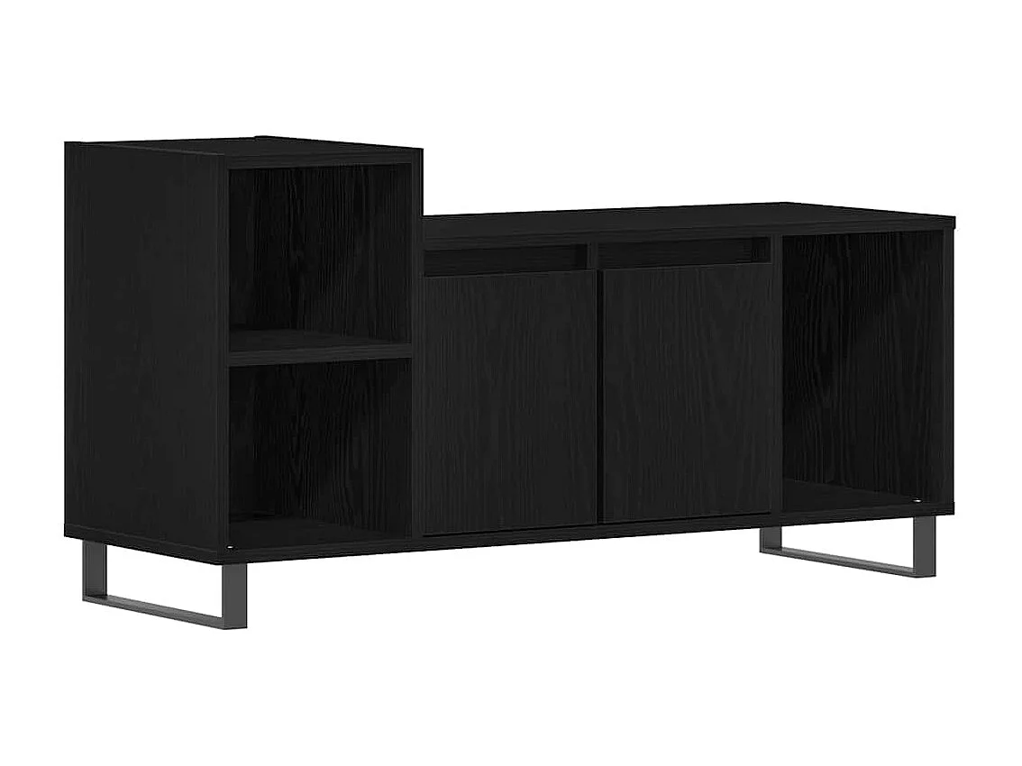 TV-Schrank aus schwarzer Eiche, 100 x 35 x 55 cm, Holzwerkstoff