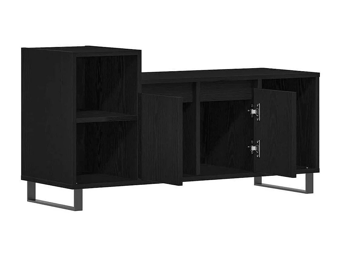 TV-Schrank aus schwarzer Eiche, 100 x 35 x 55 cm, Holzwerkstoff