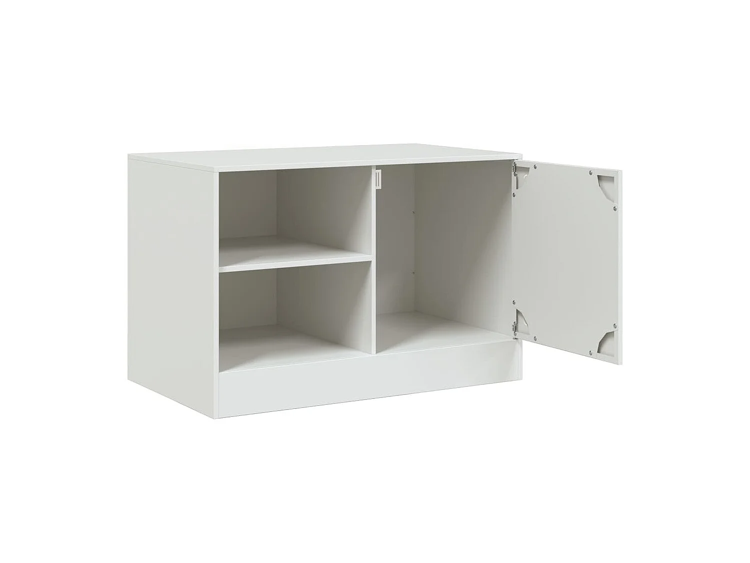 Meuble TV blanc 67x39x44 cm acier