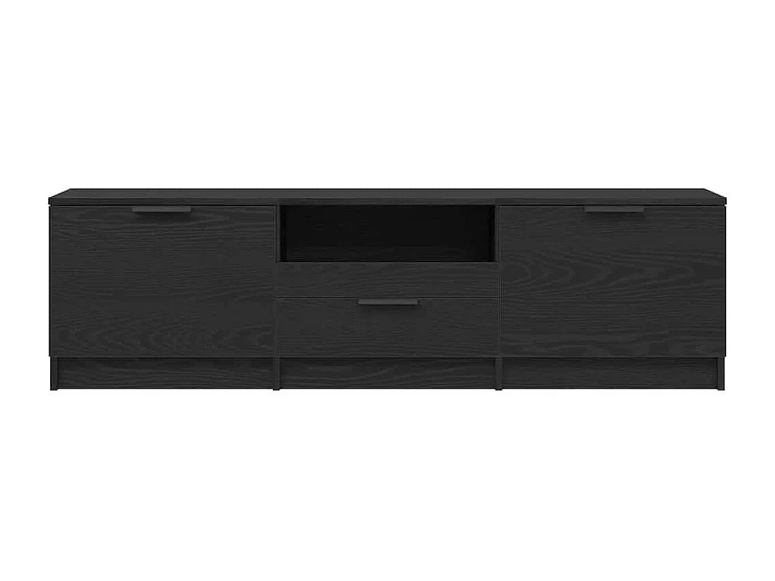 Meuble TV avec tiroir Noir 140 x 35 x 40 cm Bois d'ingénierie