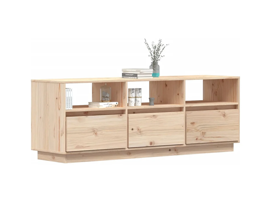 Mobile TV 140x37x50 cm Legno massello di pino