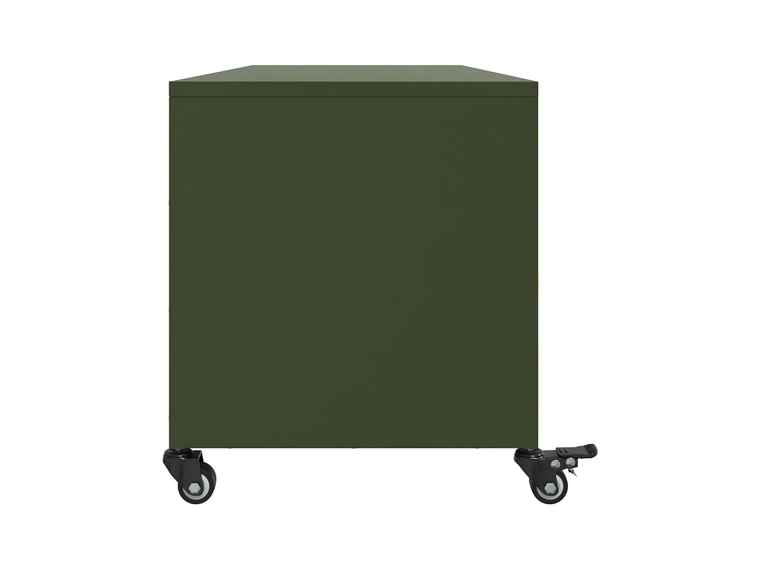 Meuble TV vert olive 100,5x39x43,5 cm acier