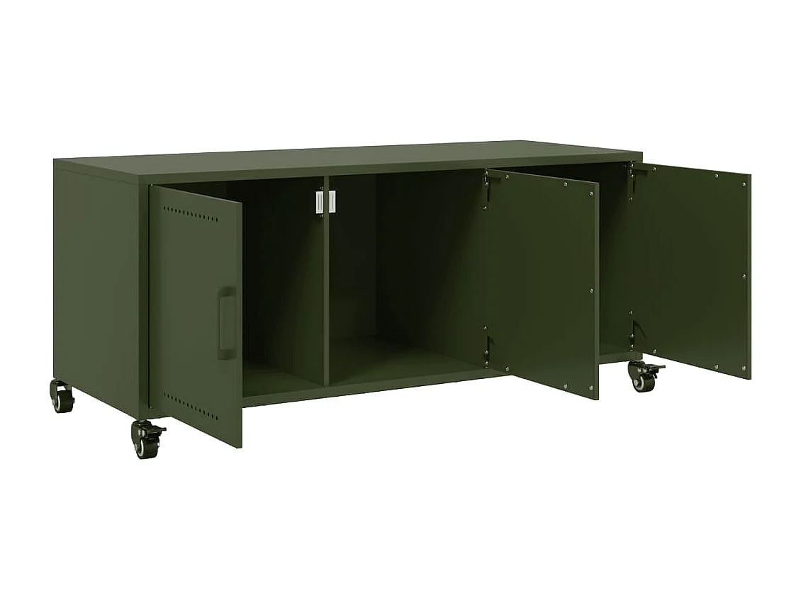 Olijfgroene tv-kast 100,5x39x43,5 cm staal