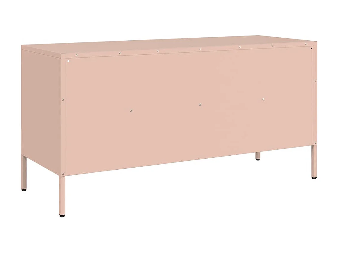 Meuble TV rose 100,5x39x50,5 cm acier
