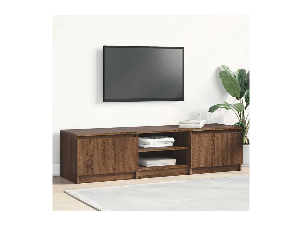 Meuble TV Chêne marron 140x40x35,5 cm Bois d'ingénierie