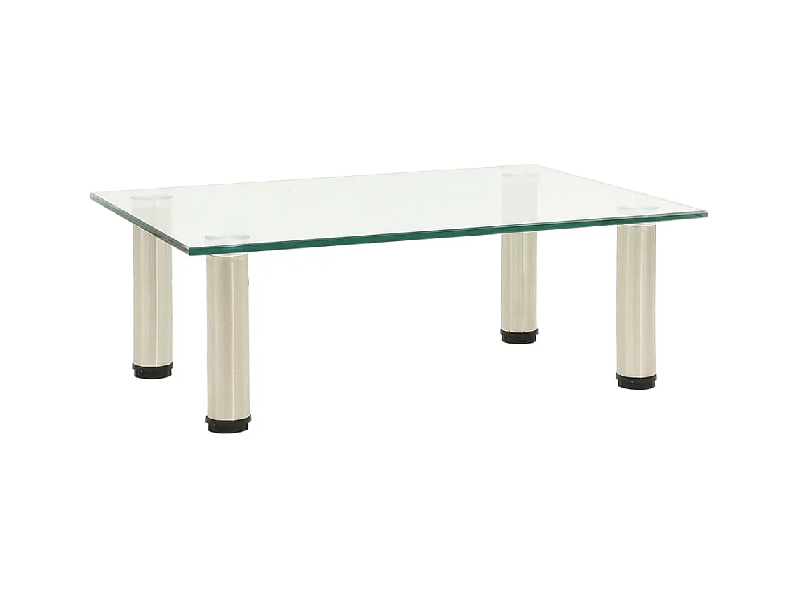 Meuble TV Transparent 40x35x17 cm Verre trempé