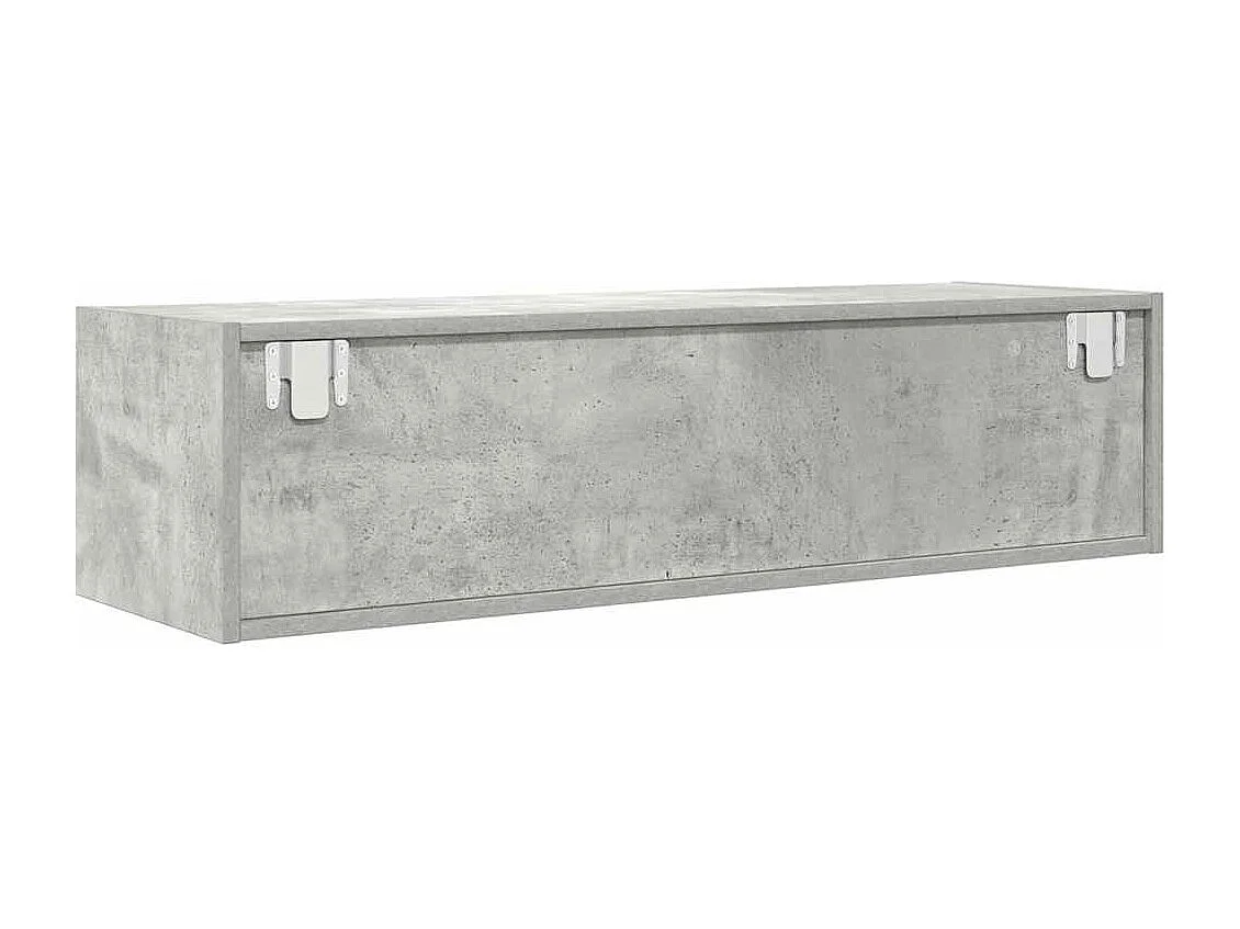 Meuble TV gris béton 100x31x25,5 cm bois d'ingénierie