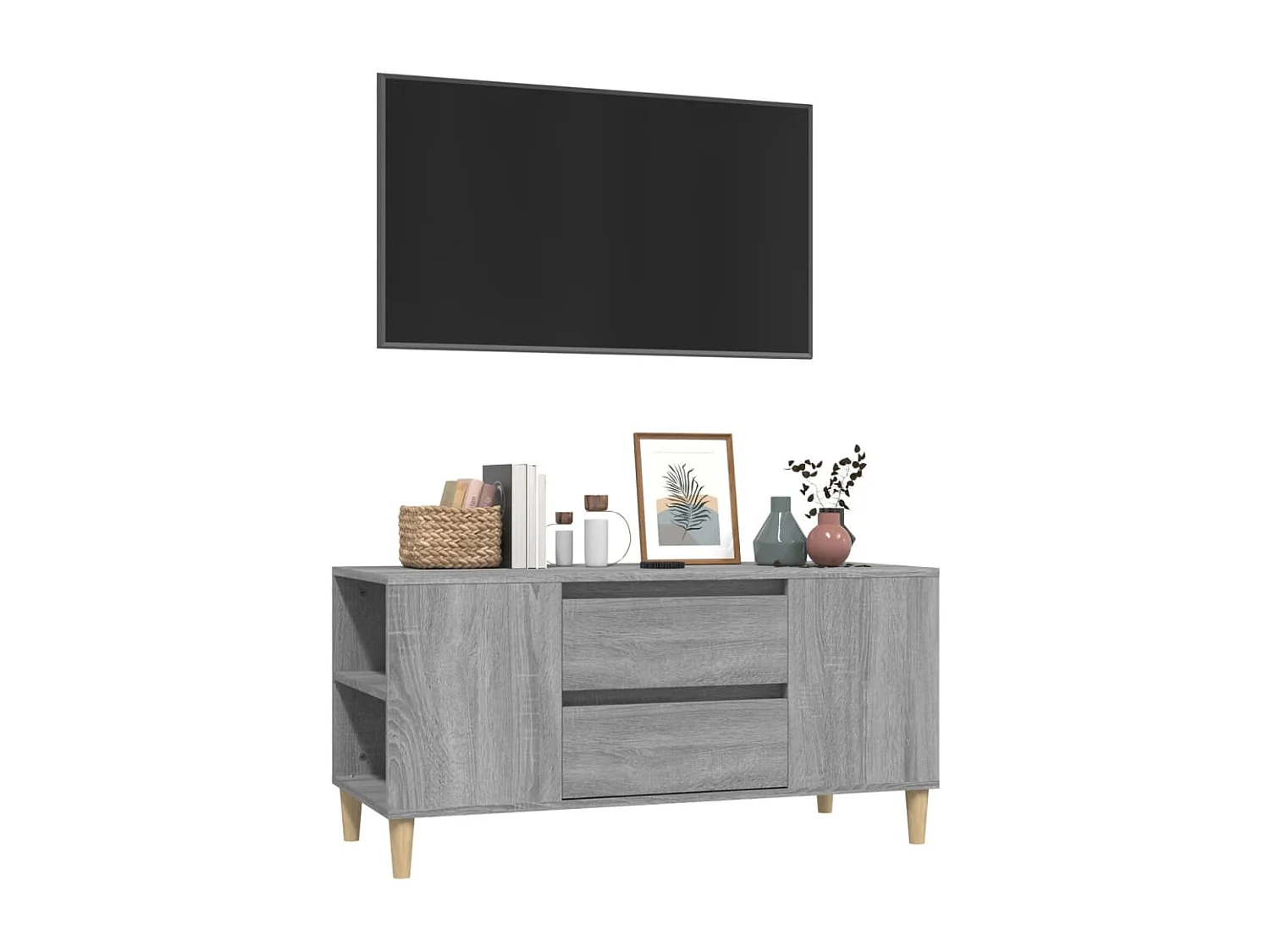 Meuble TV Sonoma gris 102x44,5x50 cm Bois d'ingénierie