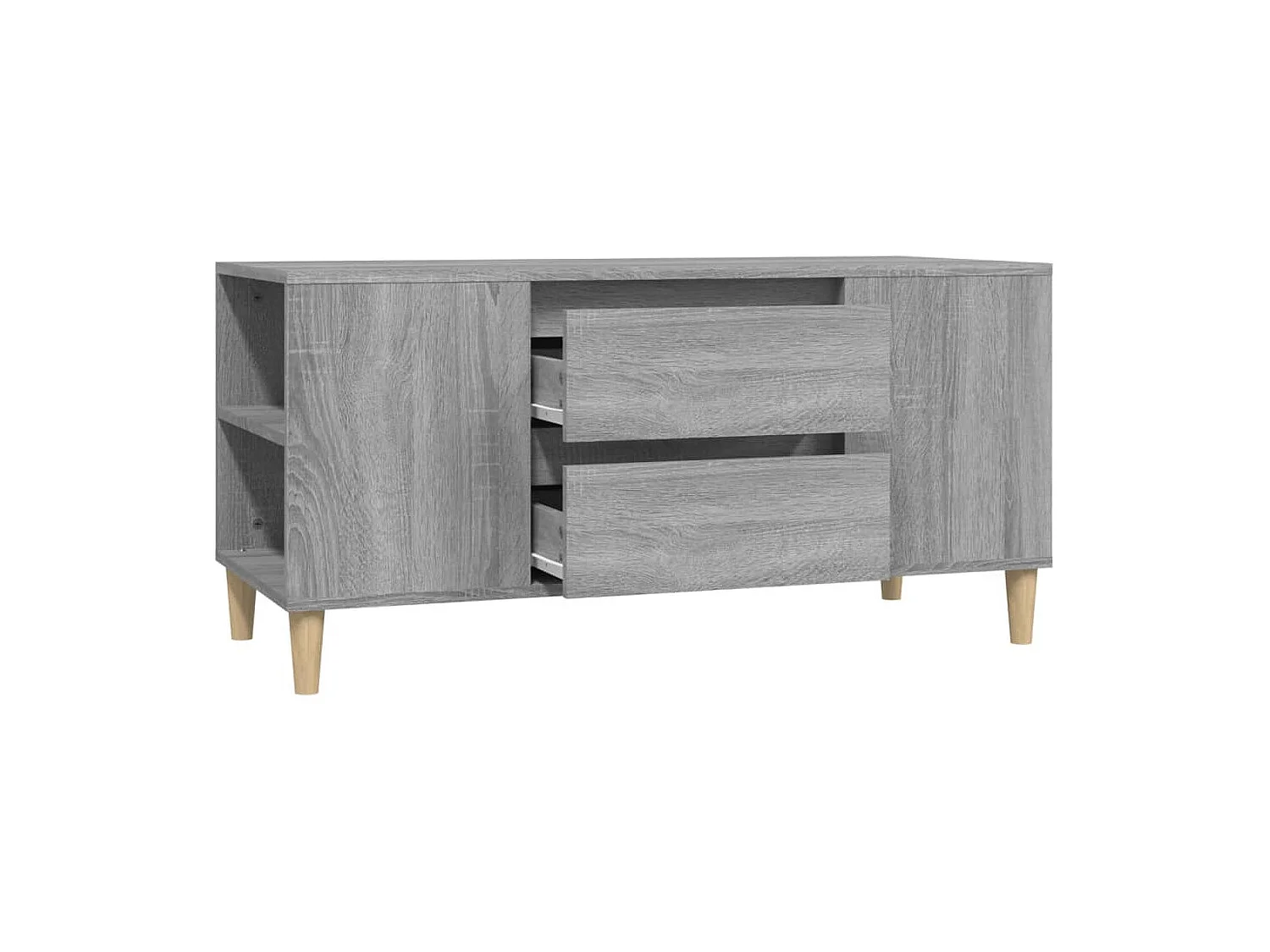 Meuble TV Sonoma gris 102x44,5x50 cm Bois d'ingénierie